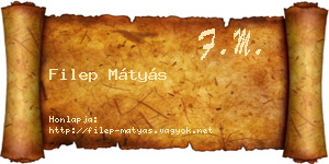 Filep Mátyás névjegykártya